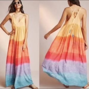 Anthropologie Setting Sun Maxi Dress